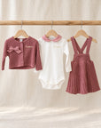 Completo 3 Pezzi: Gonna, Body e Golfino con ricamo personalizzato