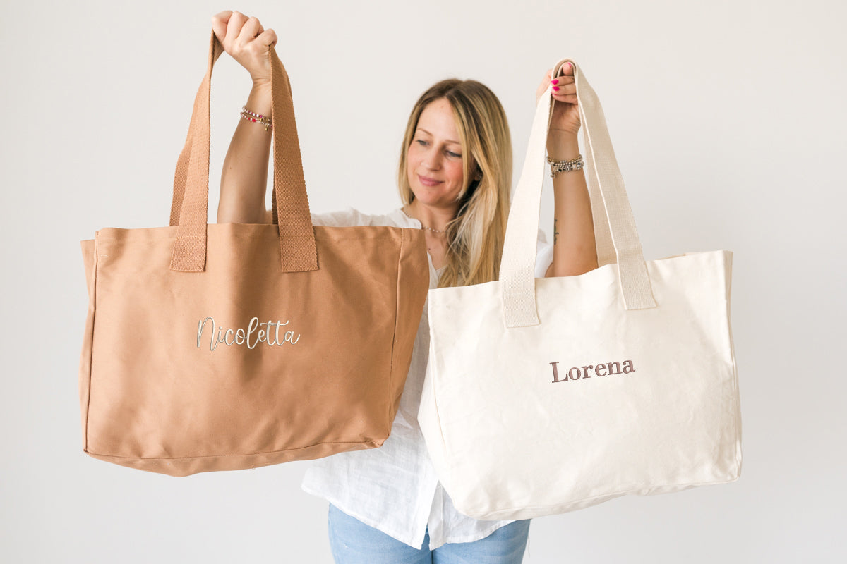 Borsa Mare "Varigotti" con ricamo personalizzato