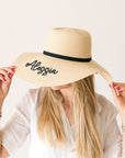 Cappello paglia spiaggia personalizzato
