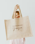Bolsa de yute personalizada para despedida de soltera/novia