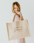 Bolsa de yute personalizada para despedida de soltera/novia