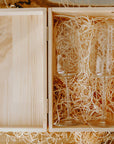 Caja de madera + Copas de boda personalizadas