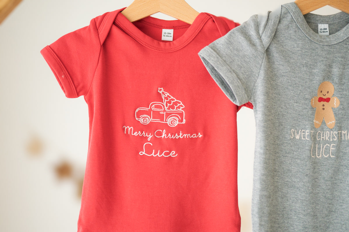 Body Neonato Neonata Quest'anno Il Regalo Più Bello Sono Io, Personalizzato Con Nome Di Bimbo O Bimba! Pacco Regalo Di Natale - Foto 8