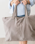 Borsa Mare Oversize "Amalfi" con ricamo personalizzato