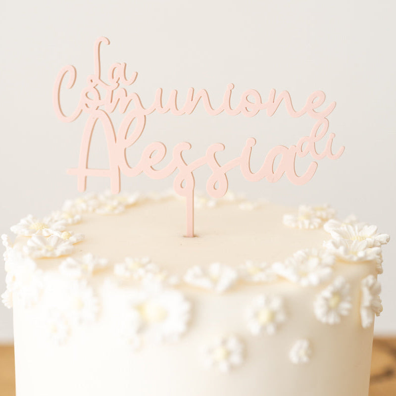 Cake Topper Prima Comunione Personalizzato solo Frase