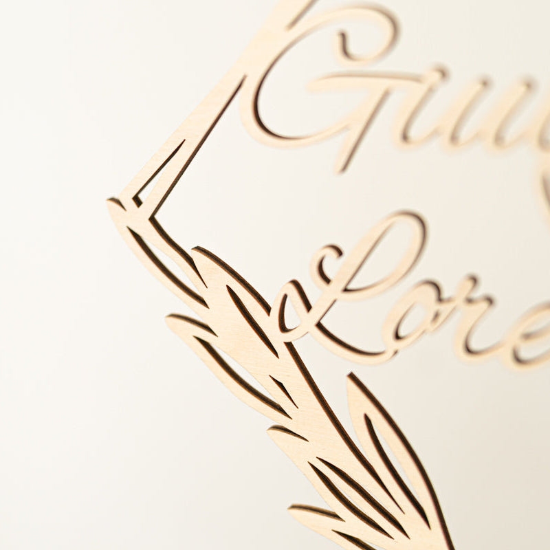 Cake Topper Matrimonio Personalizzato Squadrato