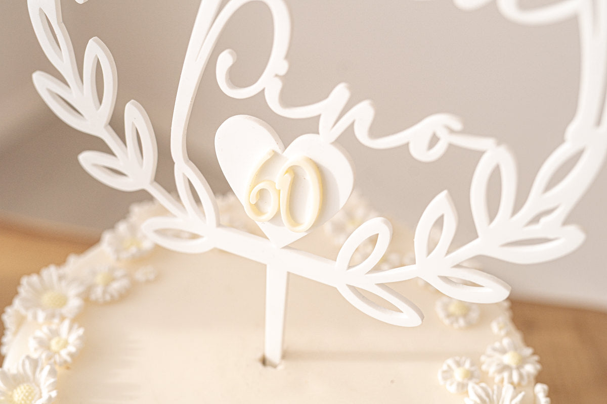 Cake Topper Anniversario Matrimonio Personalizzato