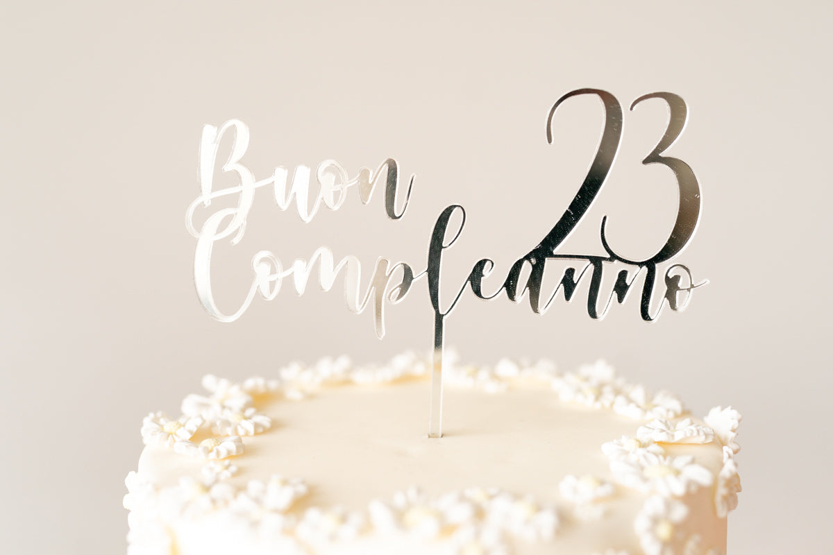 Set di 3 topper per torta di compleanno, nome personalizzato ed età e Set di 3 topper per torta di compleanno, nome personalizzato ed età e