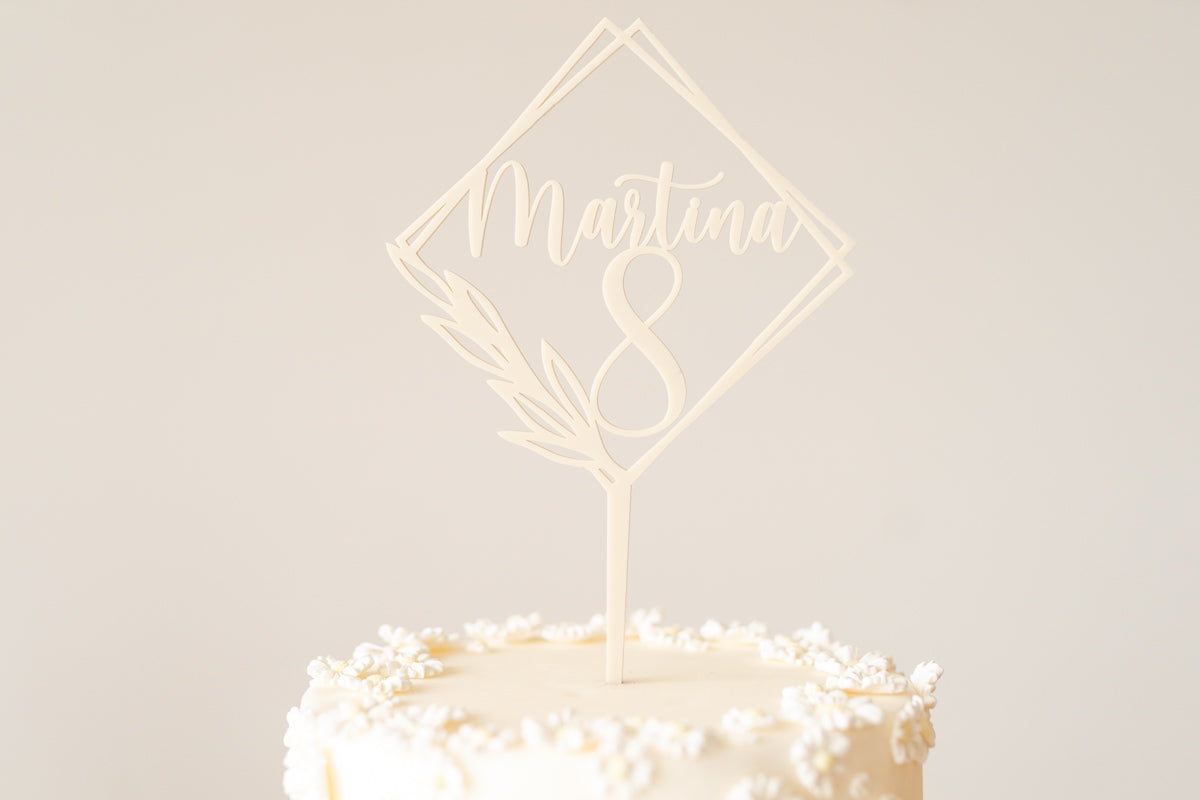 Cake Topper Personalizzato Squadrato