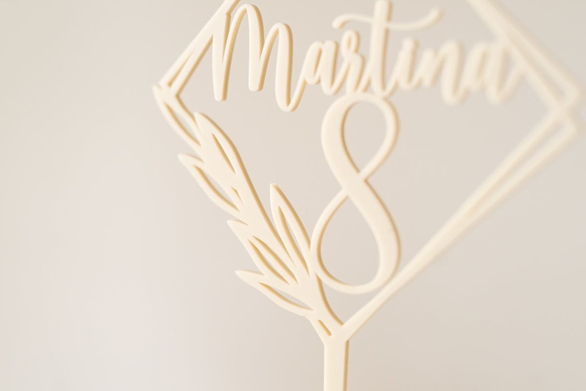 Cake Topper Personalizzato Squadrato