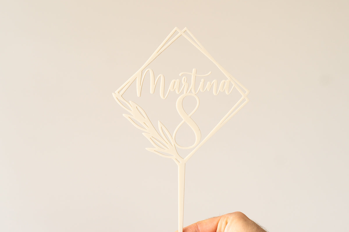 Cake Topper Personalizzato Squadrato