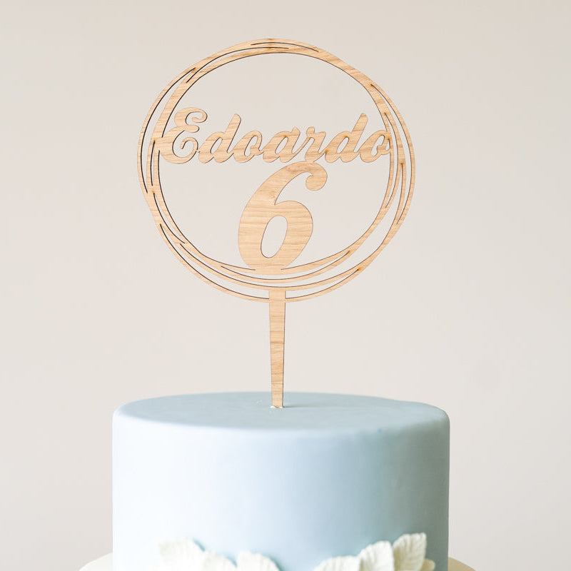 Cake Topper Personalizzato Rotondo