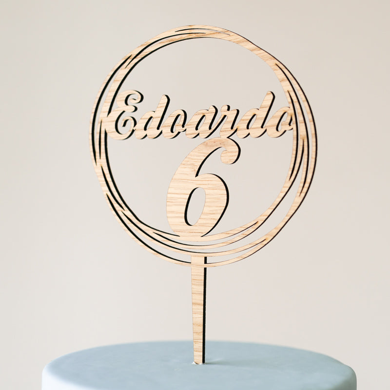 Cake Topper Personalizzato Rotondo