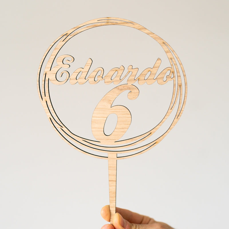 Cake Topper Personalizzato Rotondo