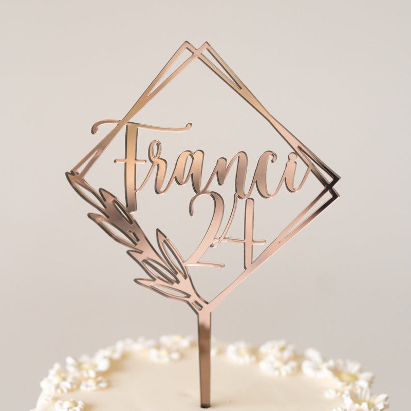 Cake Topper Personalizzato Squadrato