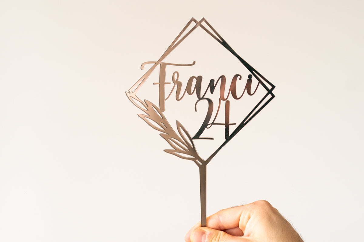 Cake Topper Personalizzato Squadrato