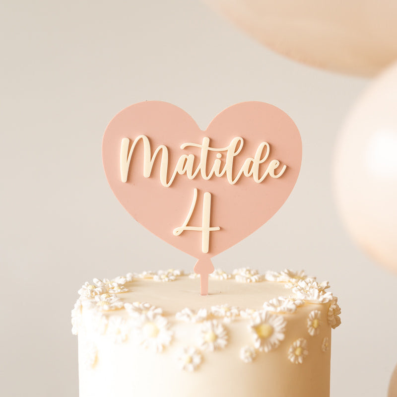 Cake Topper Personalizzato Cuore