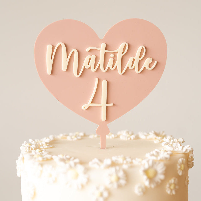 Cake Topper Personalizzato Cuore