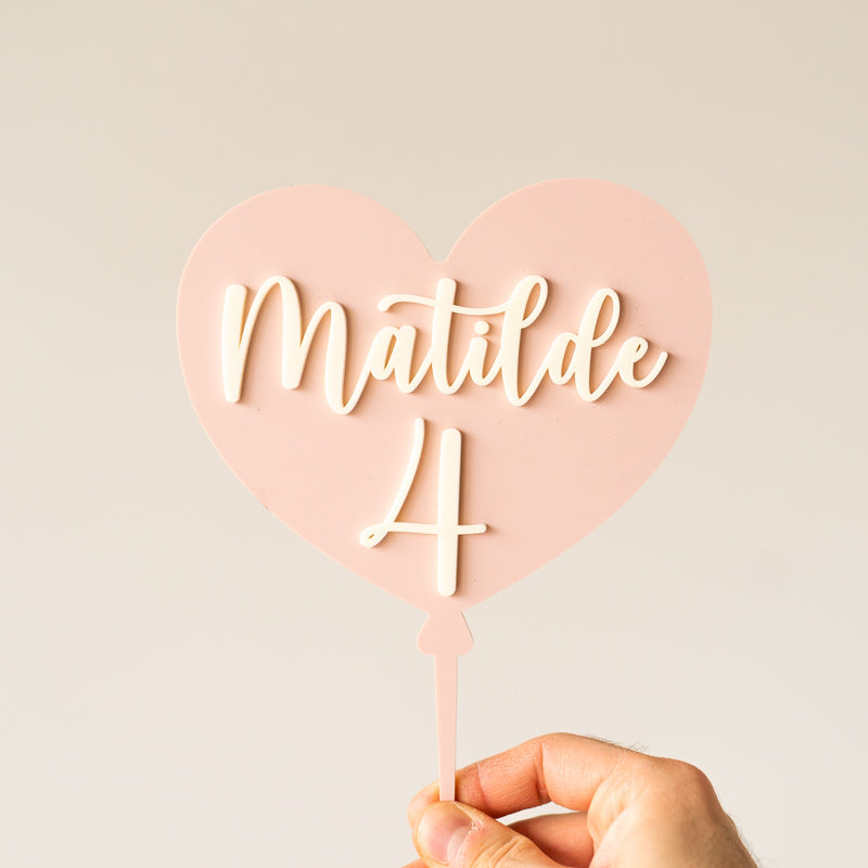 Cake Topper Personalizzato Cuore