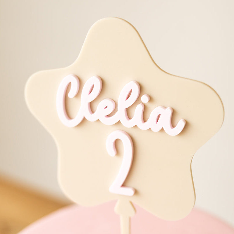 Cake Topper Personalizzato Stella