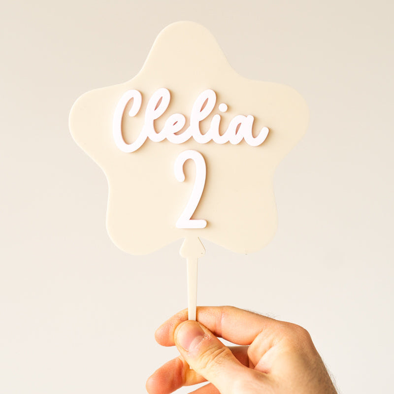 Cake Topper Personalizzato Stella