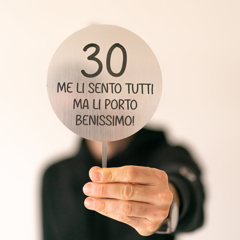 Cake Topper Personalizzato con frase incisa