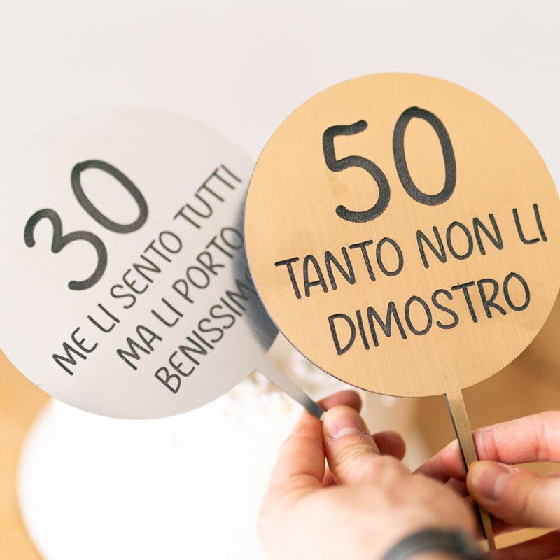 Cake Topper Personalizzato con frase incisa