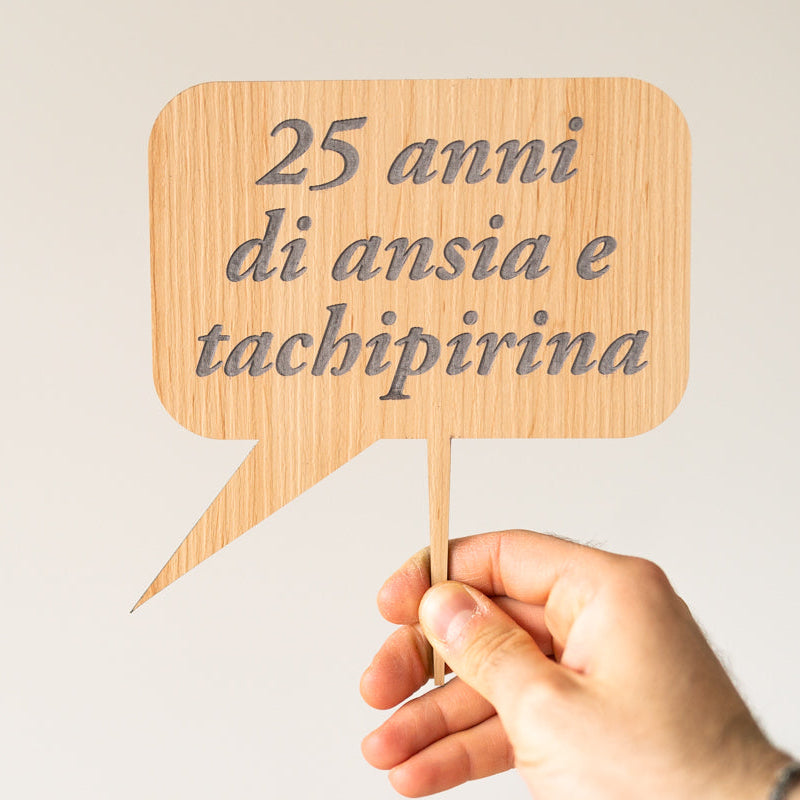 Cake Topper Personalizzato con frase incisa