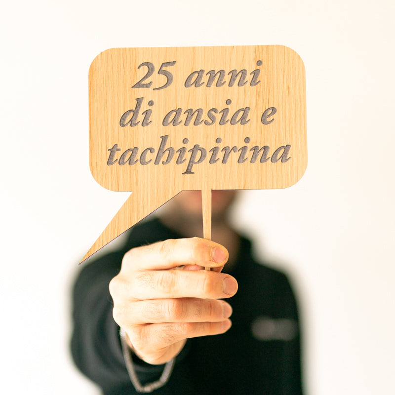 Cake Topper Personalizzato con frase incisa