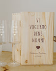 Scatola in legno + Bicchieri Festa dei Nonni