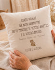Cuscino con dedica personalizzata