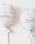 Cuscino a Palloncino in Piquet a Righe personalizzato