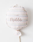 Cuscino a Palloncino in Piquet a Righe personalizzato