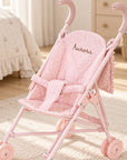 Passeggino Bambole Daisy Rosa con ricamo personalizzato