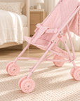 Passeggino Bambole Daisy Rosa con ricamo personalizzato