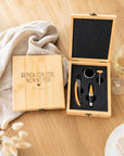 Elégant ensemble de 4 accessoires à vin personnalisés