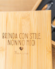 Elegante Set 4 accessori da vino personalizzato