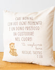 Cuscino con dedica personalizzata