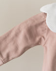 Barboteuse en laine mélangée Rose Antique avec broderie personnalisée