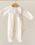 Barboteuse en laine mélangée Rose Antique avec broderie personnalisée