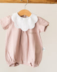Pagliaccetto Jersey Rose con ricamo personalizzato