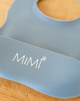 Set Svezzamento in silicone azzurro polvere con Bavaglino personalizzato