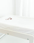 Housse de matelas à langer avec broderie 100% coton