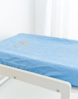 Housse de matelas à langer avec broderie 100% coton