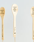 Cucchiaio in legno con dedica personalizzata