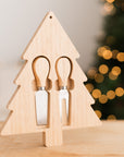 Tagliere per Formaggi a forma di Albero + Set di Coltelli