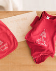 Box regalo Natale neonato personalizzato con ricamo