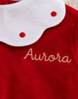 Pagliaccetto di Natale in Ciniglia Rosso