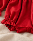 Combinaison chenille de Noël Tartan vert avec broderie personnalisée