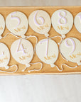 Globos de madera del mes "Mi primer año"